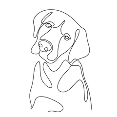 Minimalist Line Art Pet Portrait